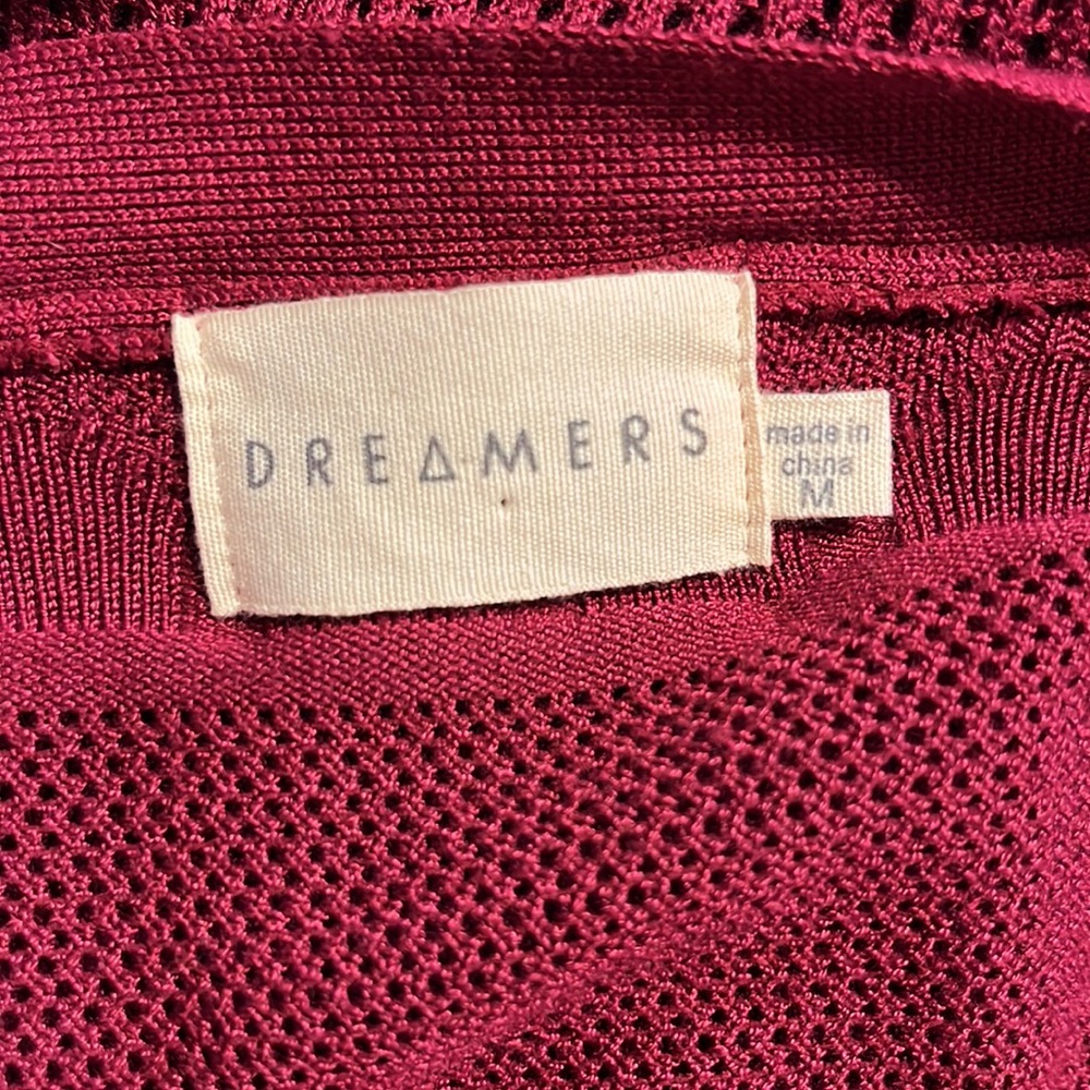 Dreamers Cranberry Open Front Cardigan - image 5